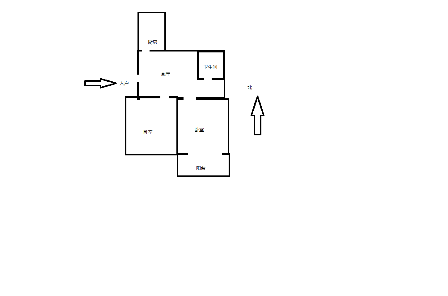 起凤园 2室1厅1卫 63.67m&sup2;