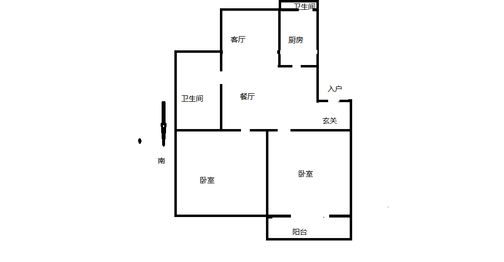 外滩北苑 2室2厅1卫 93.00m&sup2;