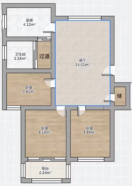文峰新村 3室1厅1卫 83m&sup2;