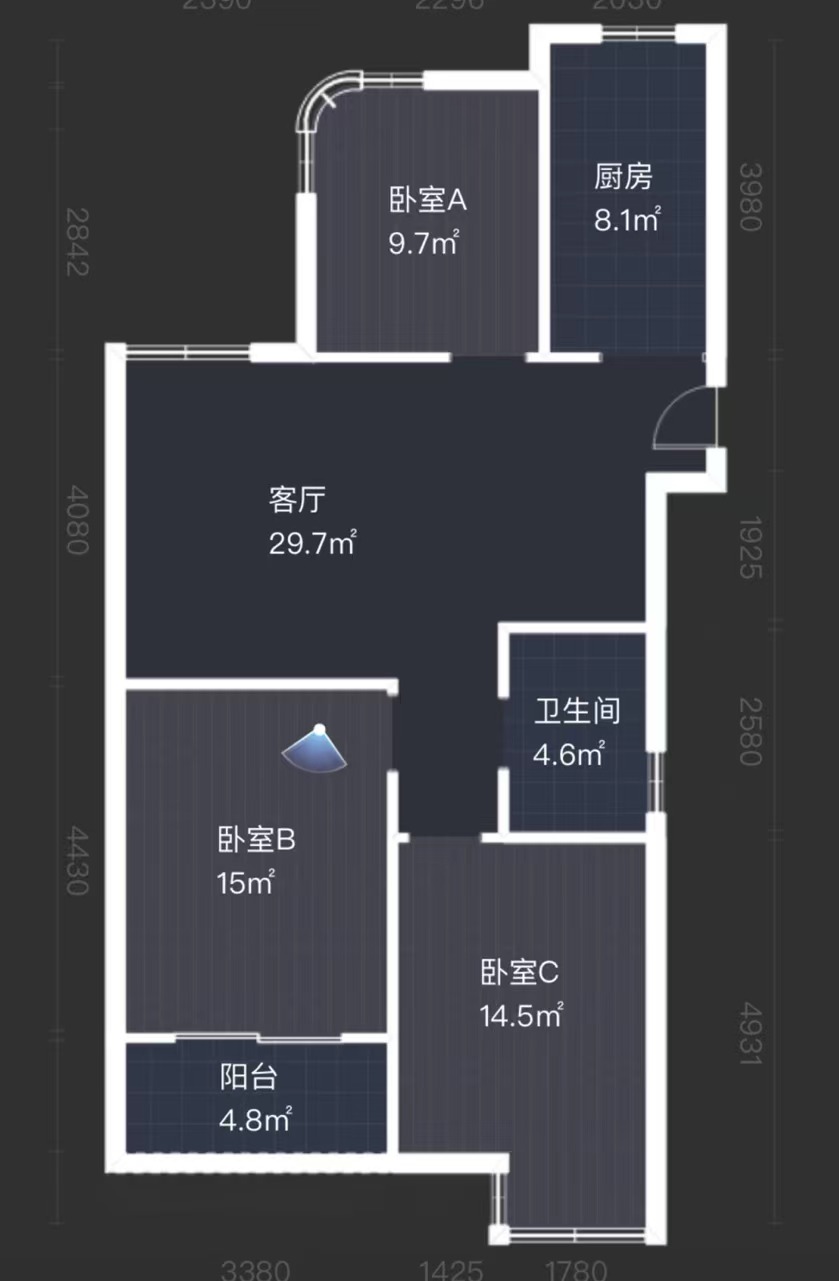 富都豪园 3室2厅2卫 119.90m&sup2;