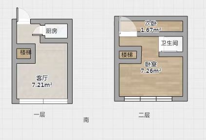 德民旺角 2室1厅1卫 65m&sup2;