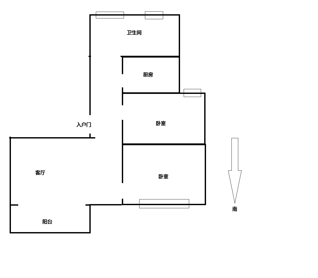 光明东村二期 2室1厅1卫 65m&sup2;