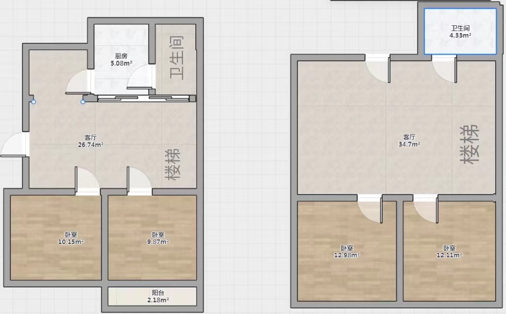 百花军宅苑 4室2厅2卫 98.00m&sup2;