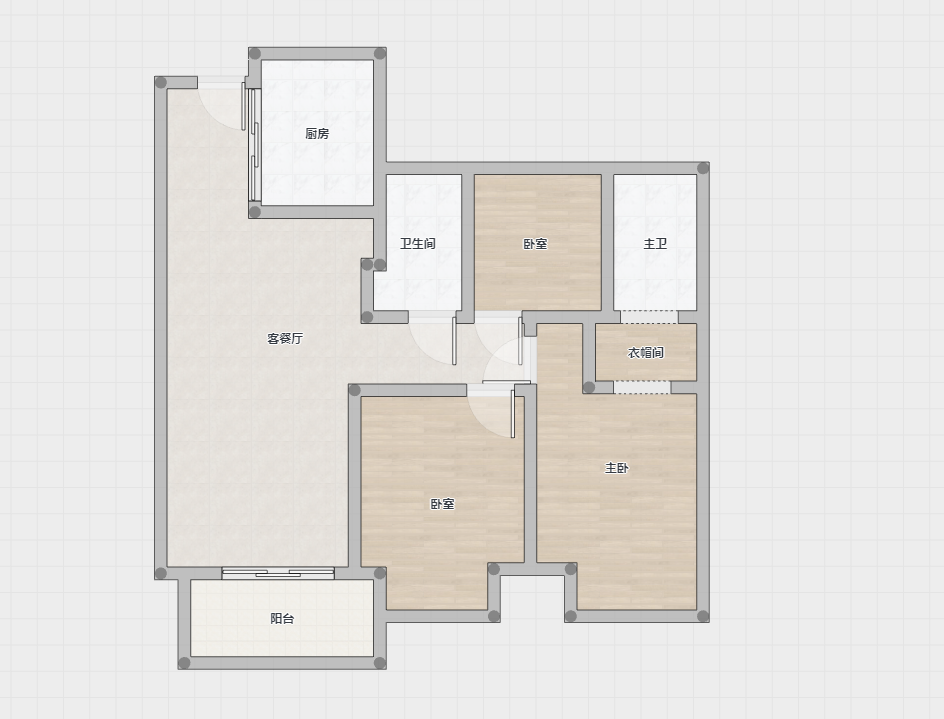 富力院士廷 3室2厅2卫 109m&sup2;