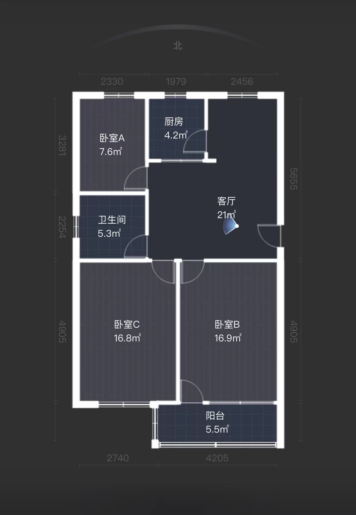 国际商城 2室1厅1卫 91