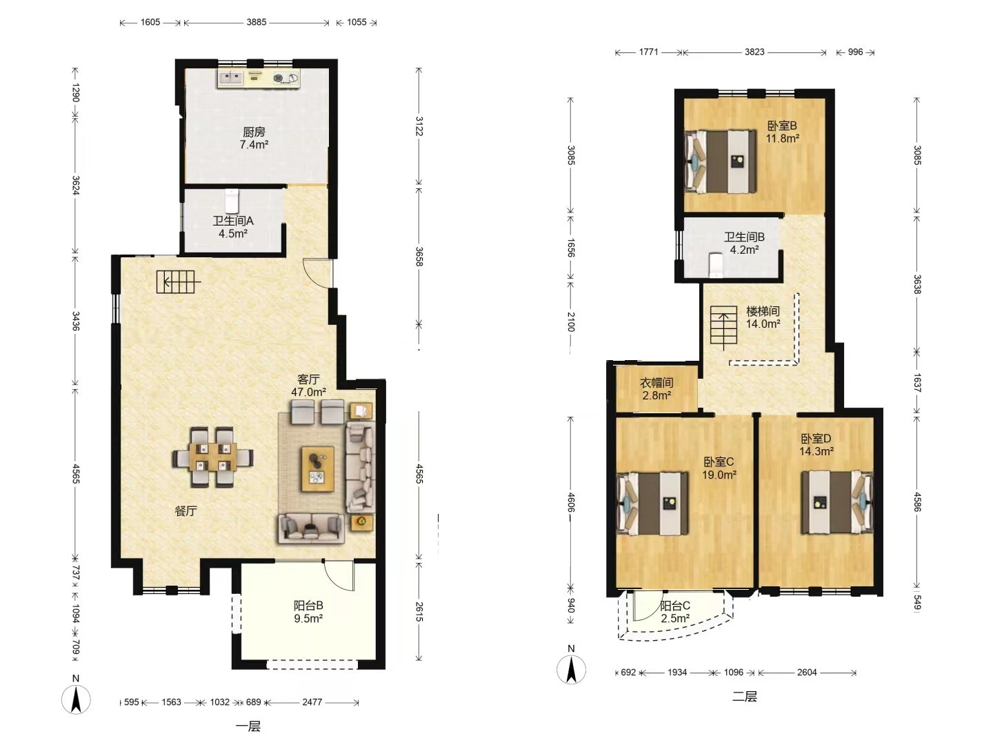 军山花园 4室3厅2卫 210m&sup2;