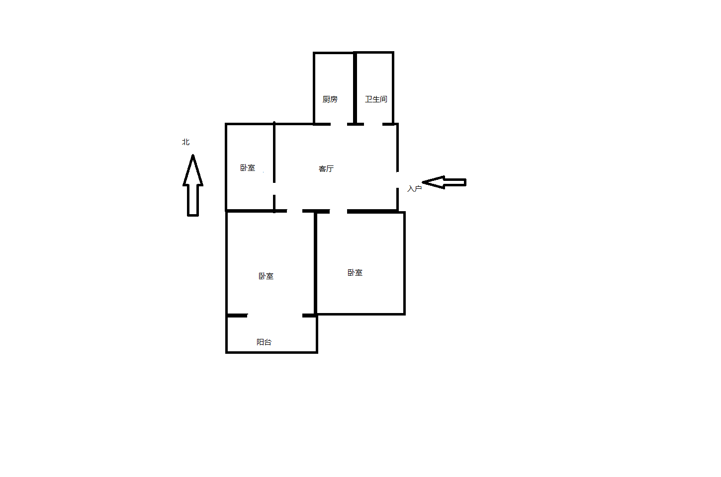 城港新村 3室1厅1卫 71m&sup2;