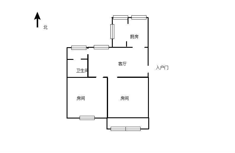 新建路新村（新建花苑） 2室1厅1卫 72m&sup2;