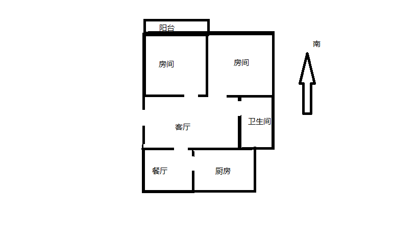 新建路新村（新建花苑） 2室1厅1卫 65m&sup2;