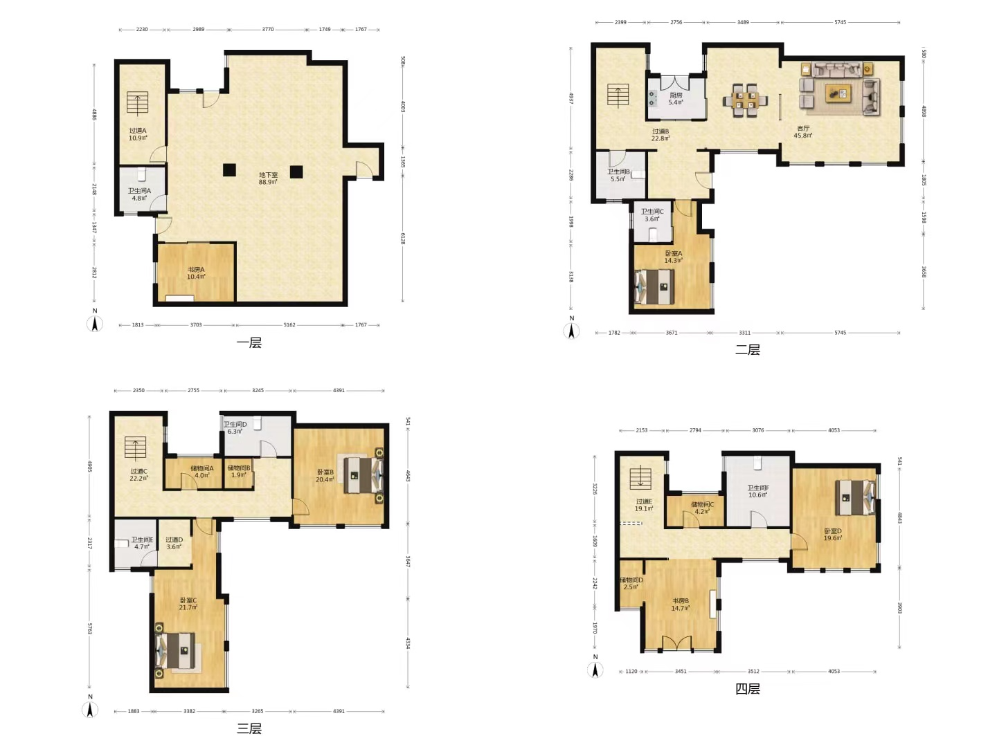 顺发御园 5室2厅3卫 300m&sup2;