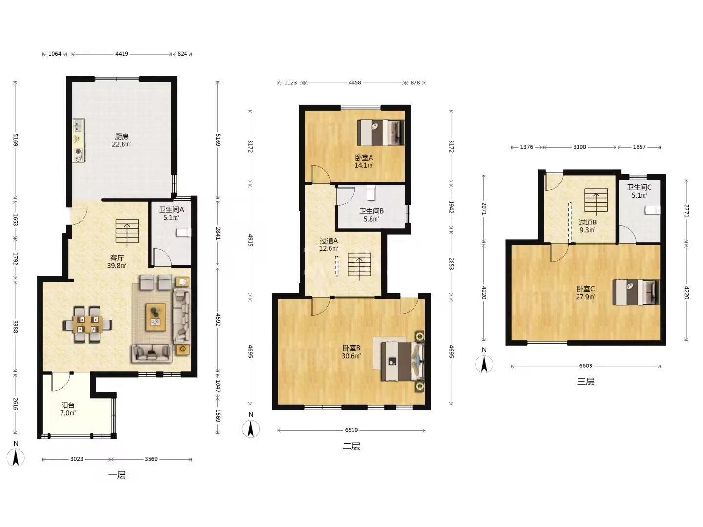 军山花园 4室2厅2卫 240.00m&sup2;