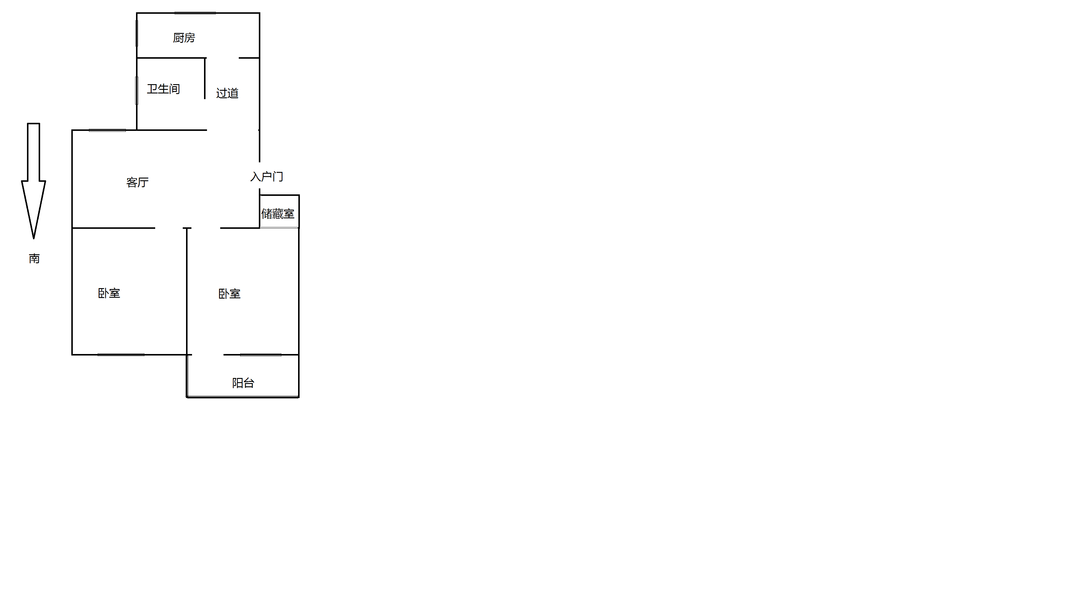 光明东村二期 2室1厅1卫 61.80m&sup2;