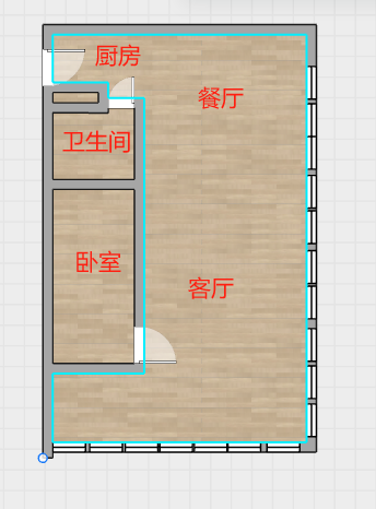 南通万达广场 1室1厅1卫 68m²