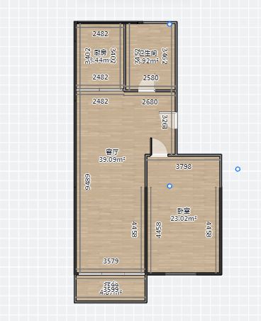 五山家园 1室2厅1卫 74.00m&sup2;