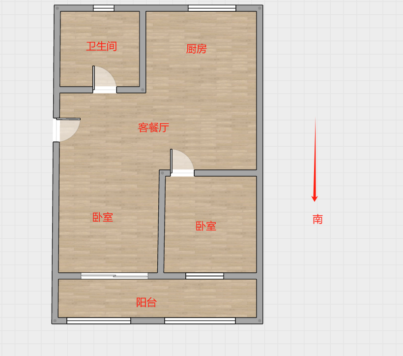 怡园北村 2室1厅1卫 91m&sup2;