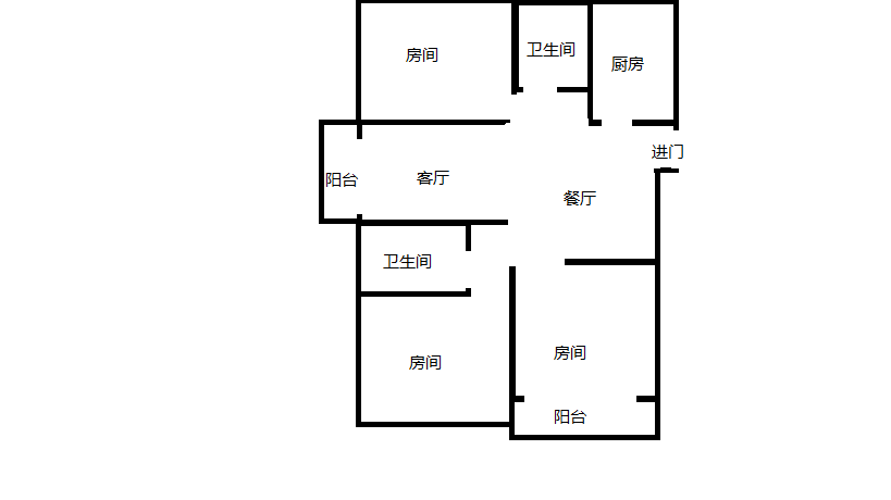 万濠星城 3室2厅2卫 128m&sup2;