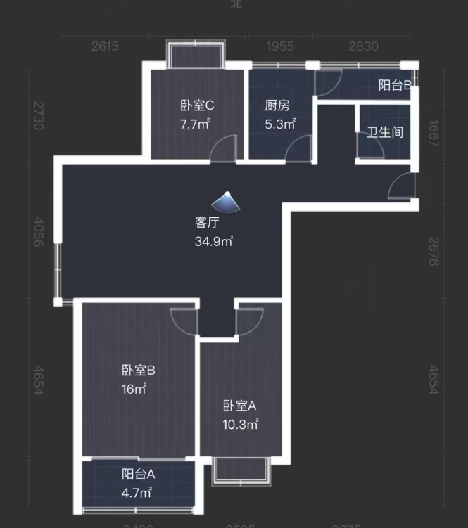 天熹苑 3室2厅1卫 108m&sup2;