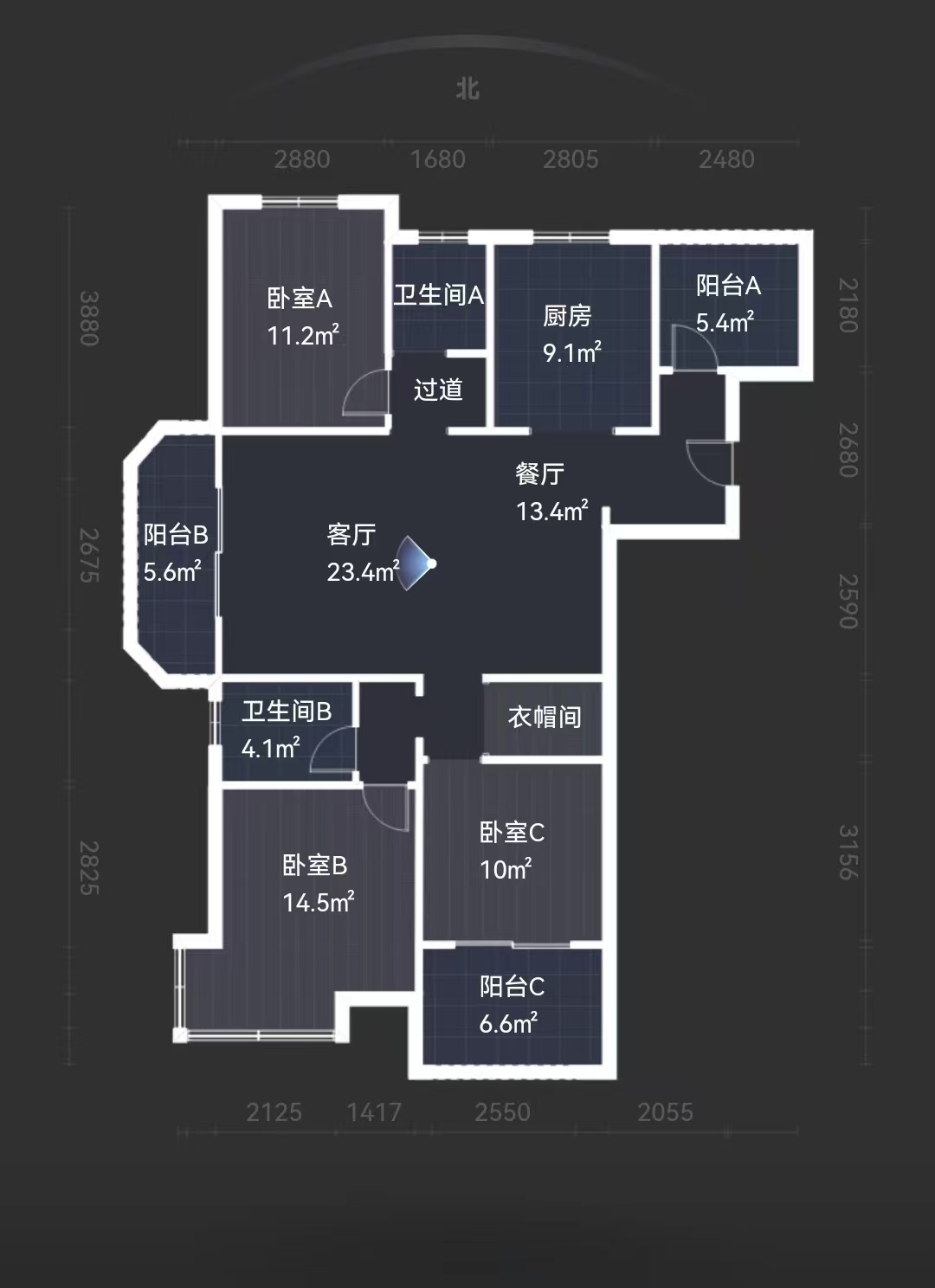 星源名苑 3室2厅2卫 131.7m&sup2;