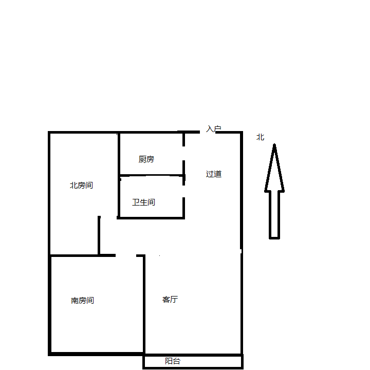 阳光悦城 2室1厅1卫 66.58m²
