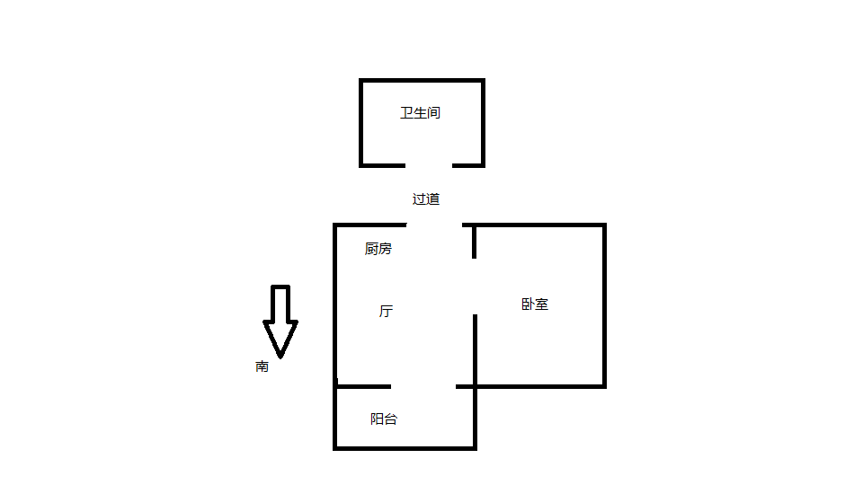 青年路新村 1室1厅1卫 41m&sup2;