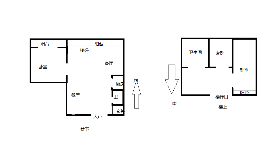 紫阳开心公寓 1室1厅1卫 85m&sup2;