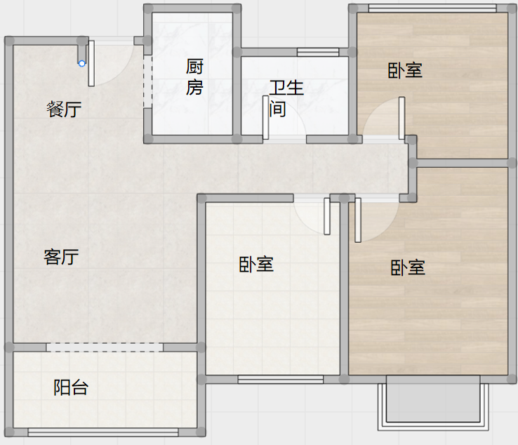 中南熙悦(南通经济技术开发区) 3室2厅1卫 90m&sup2;
