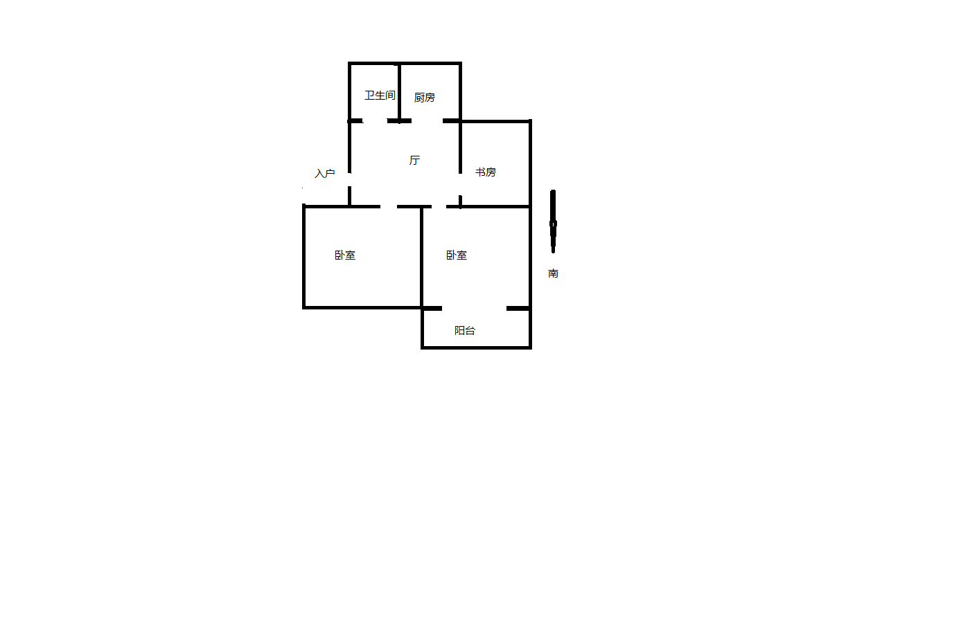新建路新村(新建花苑) 2室1厅1卫 63.00m&sup2;