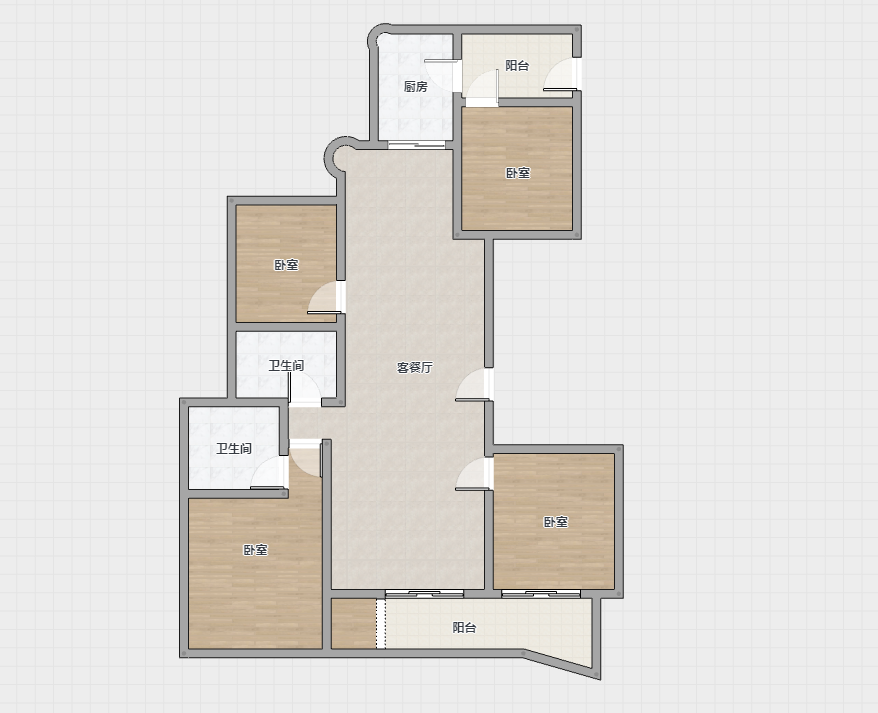 富都豪园 4室2厅2卫 158.35m&sup2;