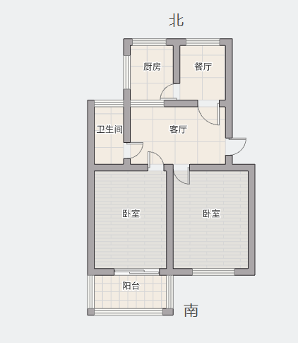 望江楼小区 2室1厅1卫 63m&sup2;