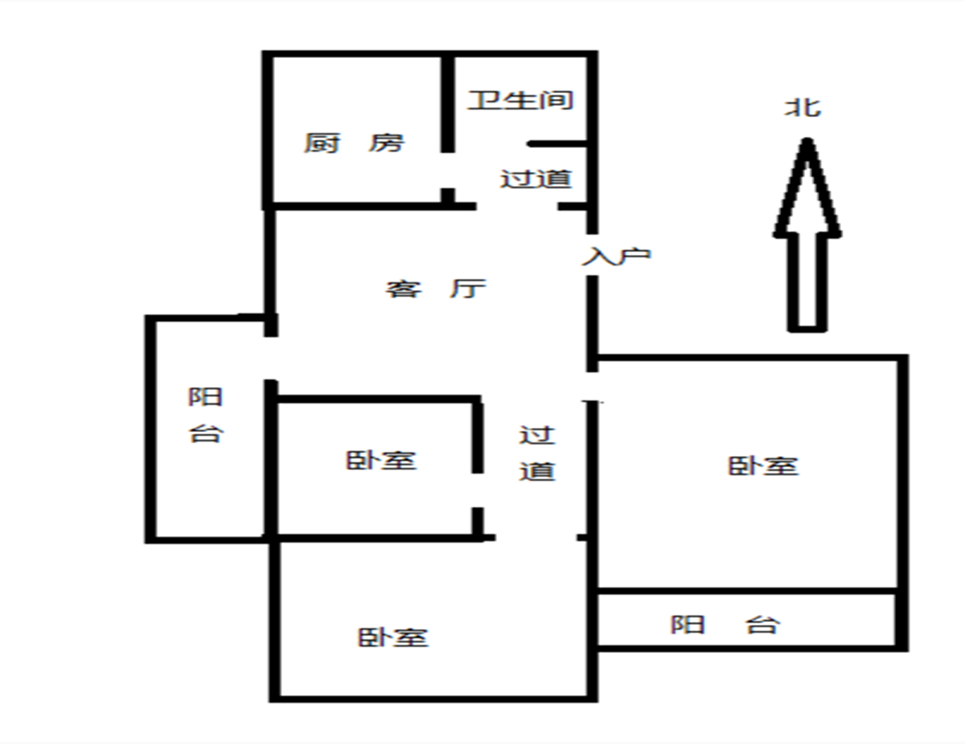 孩儿巷北路68号 3室1厅1卫 79.00m&sup2;