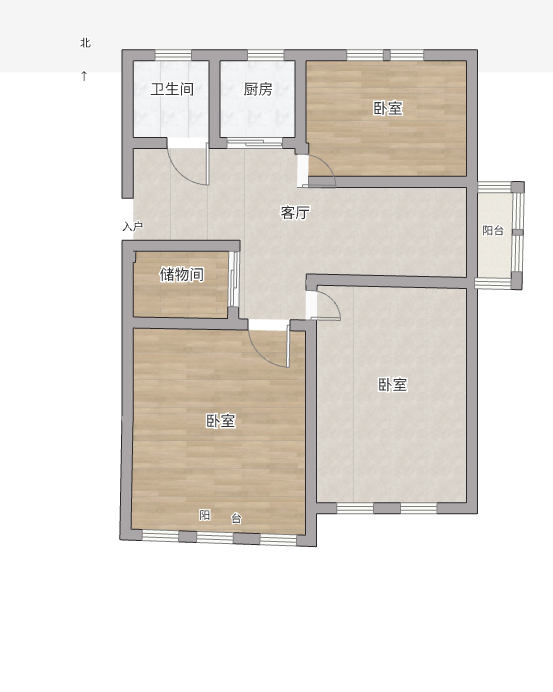 三里墩花苑 3室2厅2卫 136.00m&sup2;