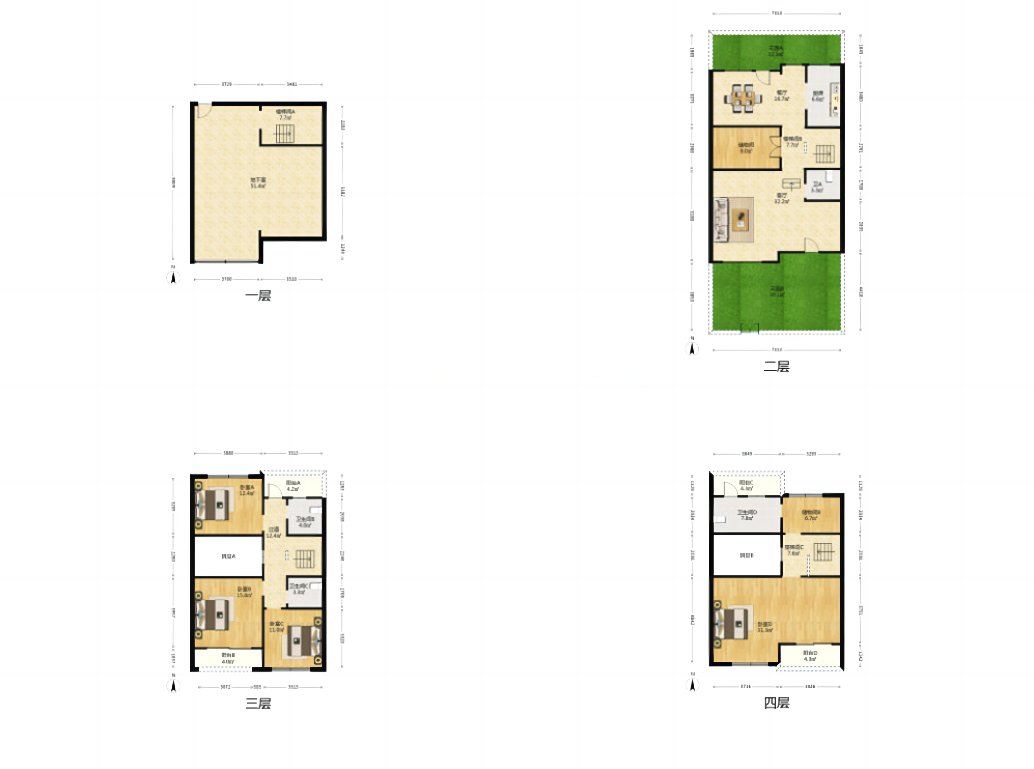 南通别业 5室2厅4卫 268.00m&sup2;
