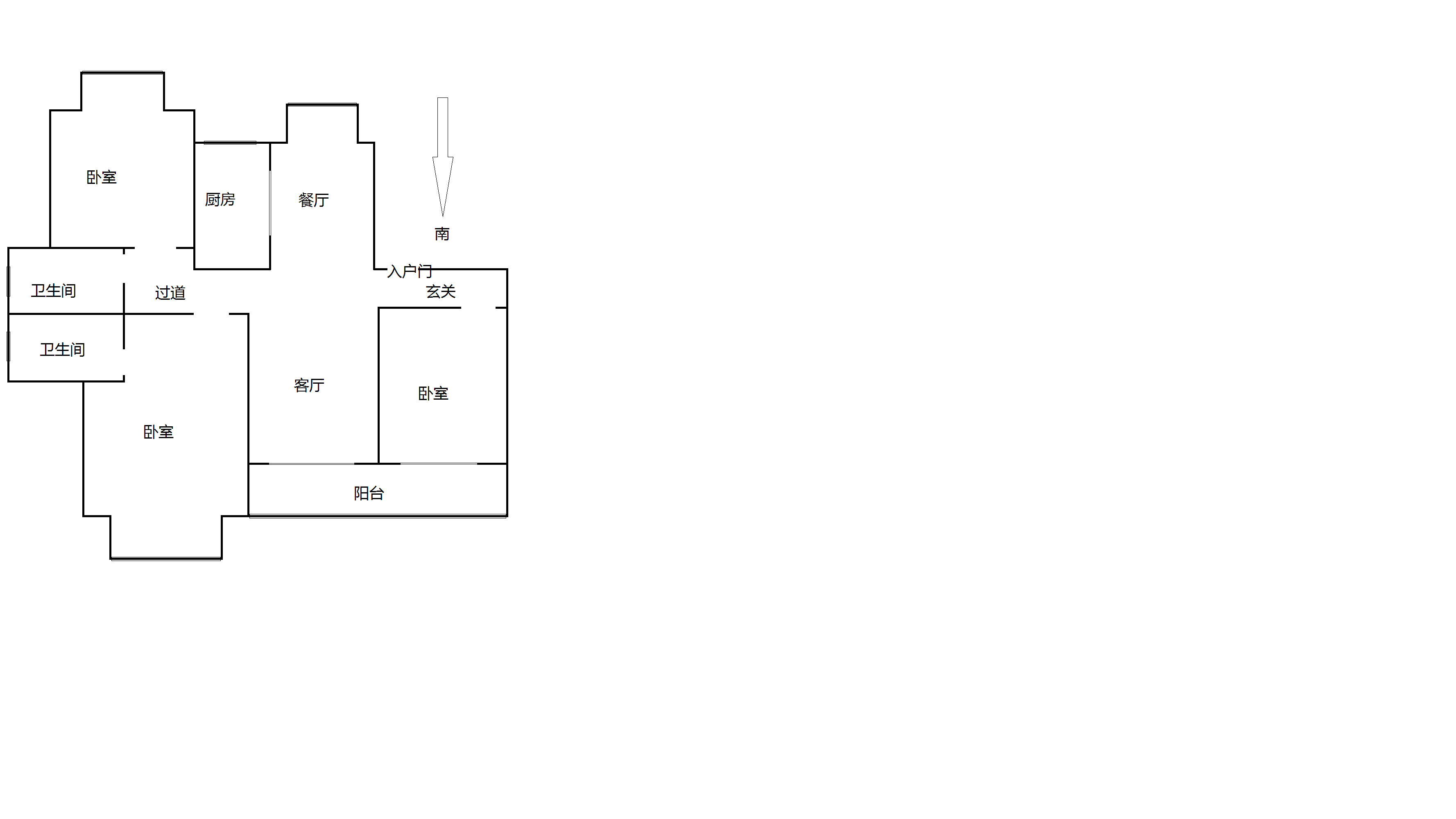 珑府 3室2厅2卫 125m²