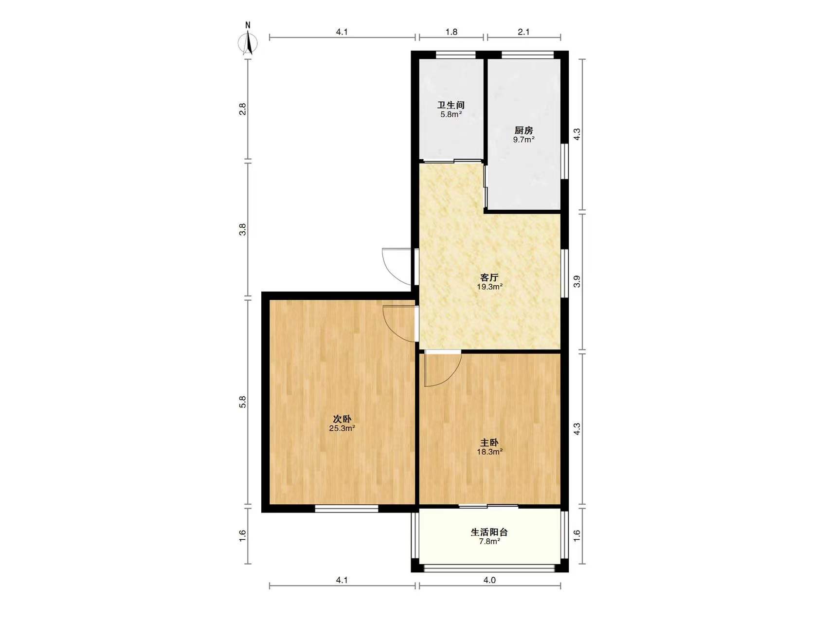 城南新村(崇川区) 2室1厅1卫 62.34m&sup2;