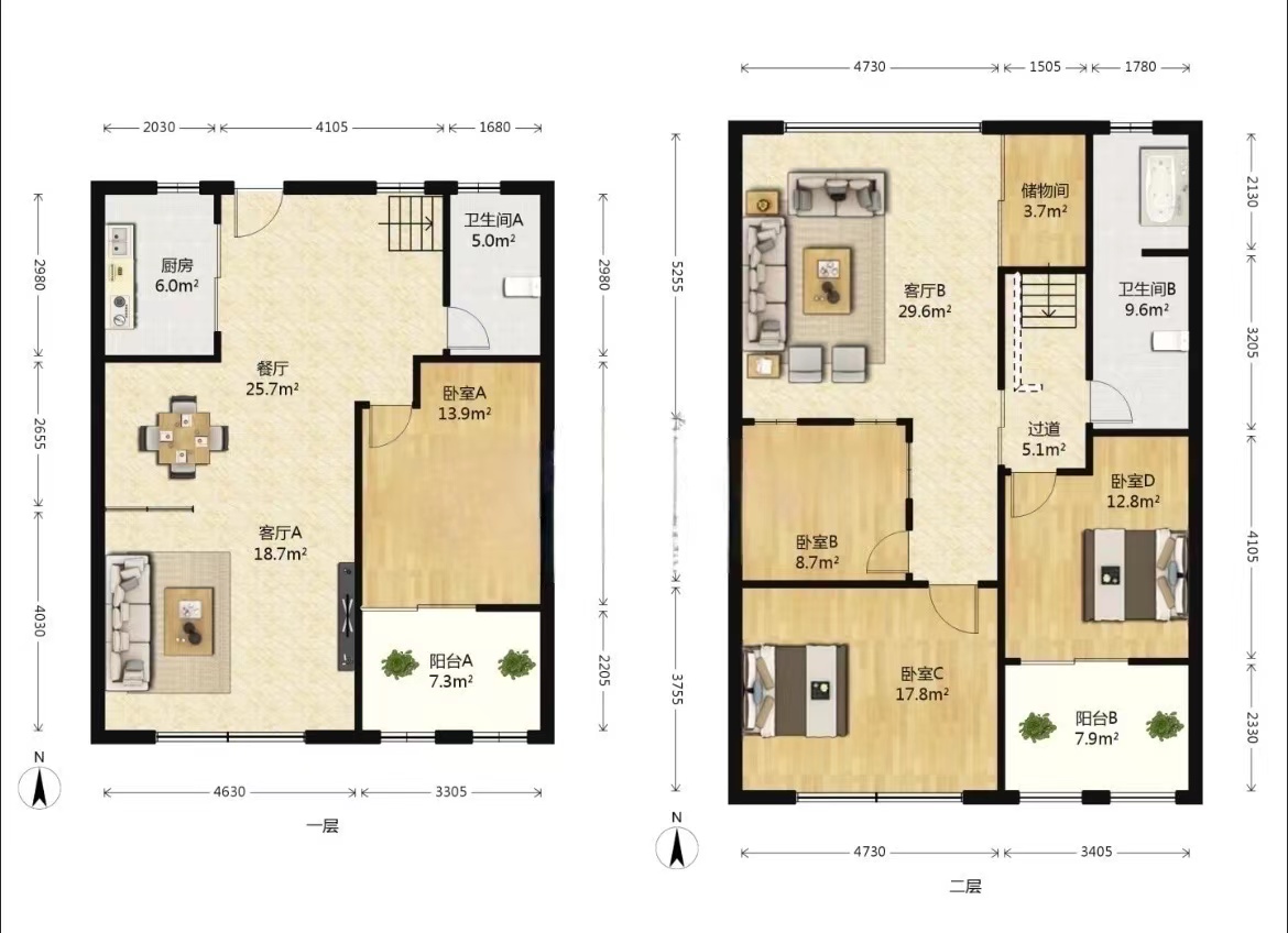 未来锦城 4室2厅2卫 175m&sup2;