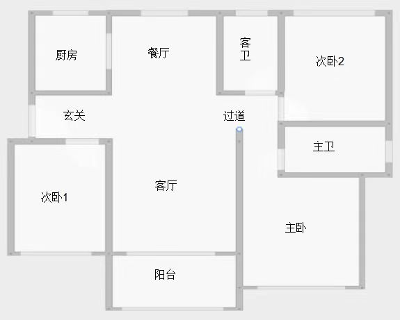 南通雅居乐花园 3室2厅2卫 127.00m&sup2;