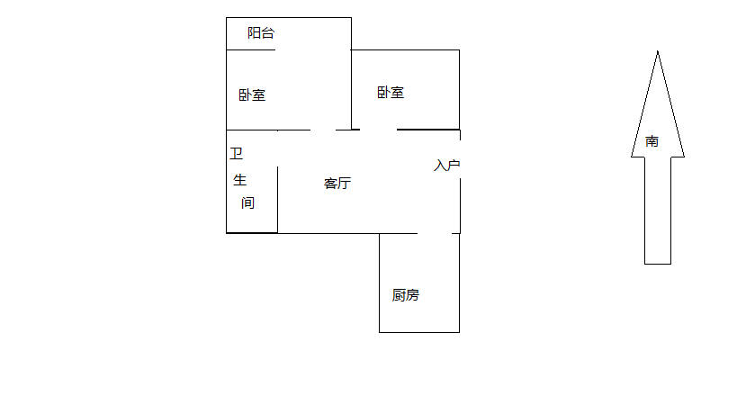 城港新村 2室1厅1卫 62.8m&sup2;
