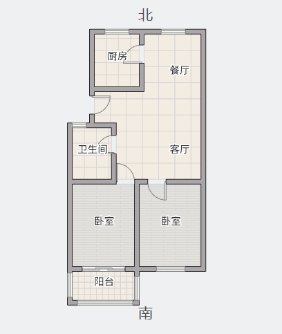 恒基花苑 2室1厅1卫 80m&sup2;