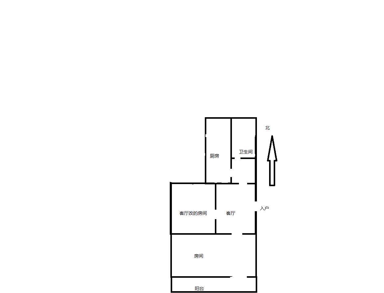 长虹新村 1室1厅1卫 48.45m&sup2;