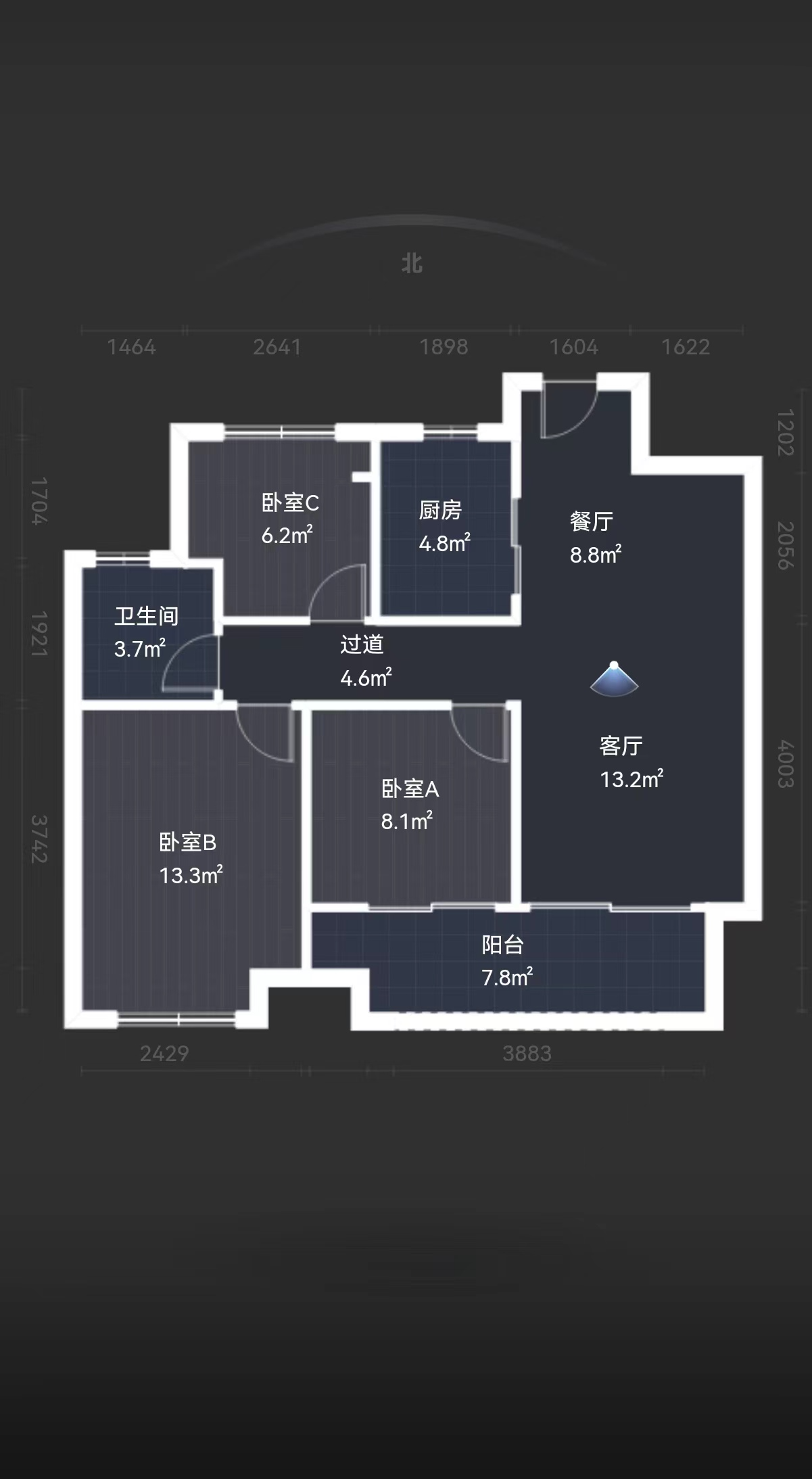 万科未来之光 3室2厅1卫 100m&sup2;