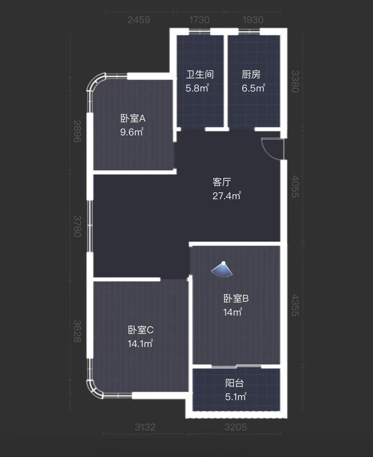 富都豪园 3室2厅2卫 115.35m&sup2;