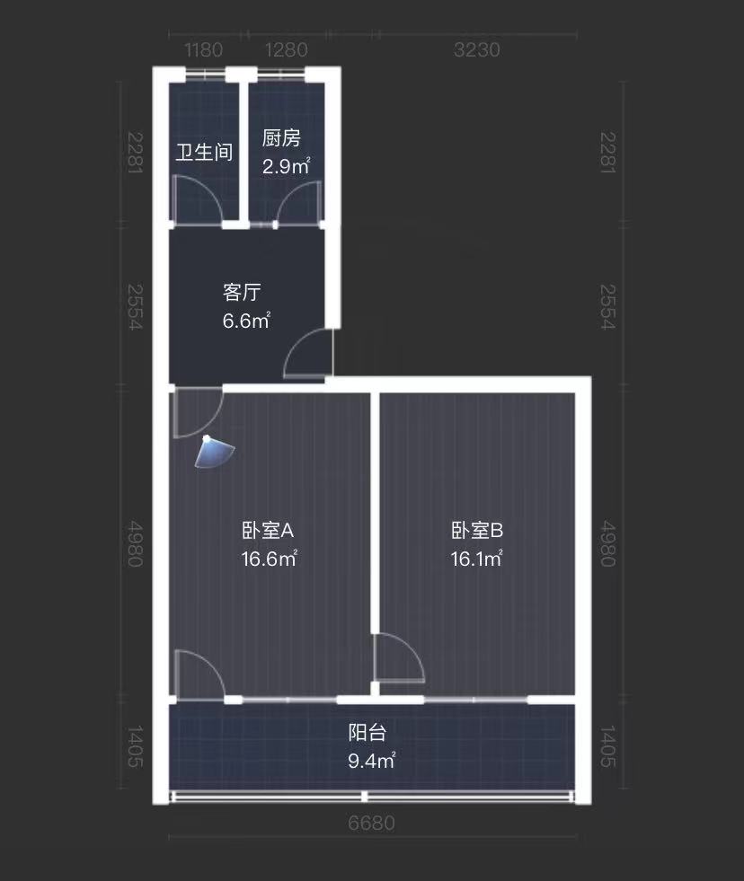 南山新村 2室2厅1卫 60m&sup2;