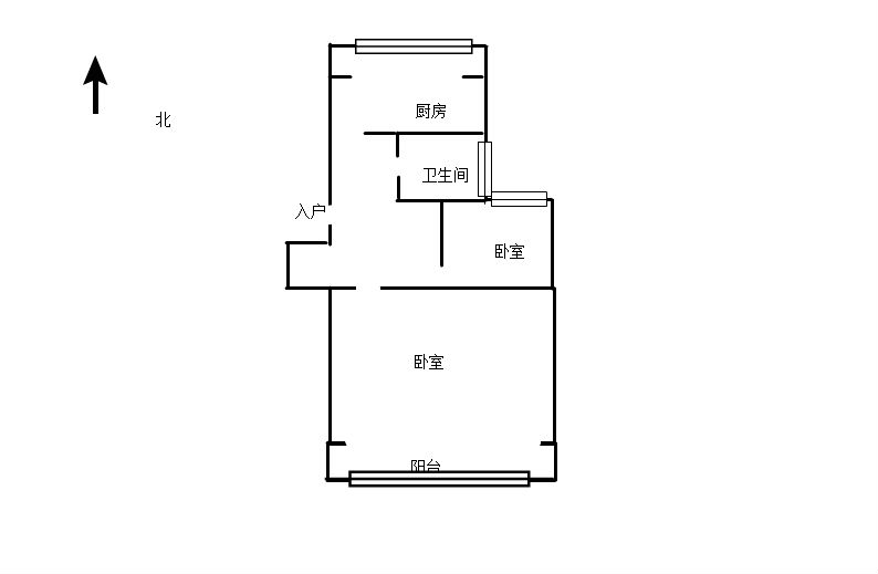 虹桥北村(崇川区) 2室1厅1卫 59.60m&sup2;