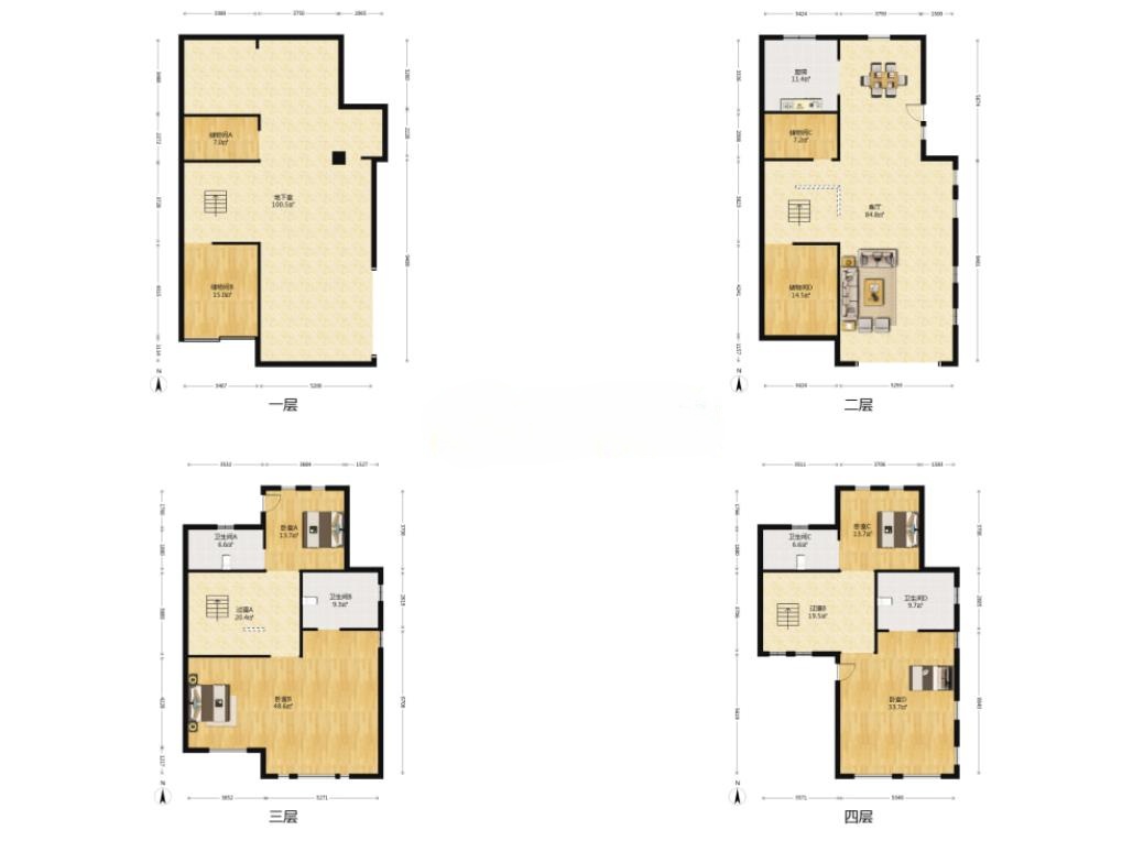 顺发御园 5室2厅4卫 310m²