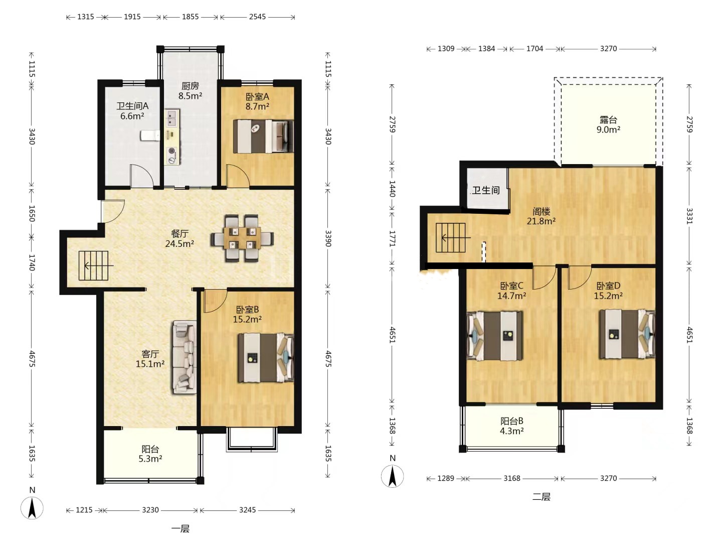 五山花苑 3室2厅1卫 163.00m&sup2;