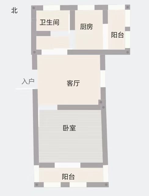 望江楼小区 1室1厅1卫 48m&sup2;