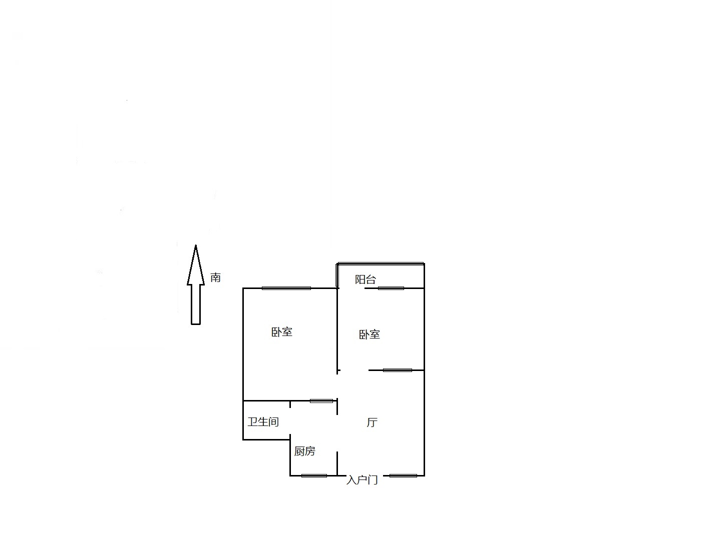 青年路新村 2室1厅1卫 53.7m&sup2;