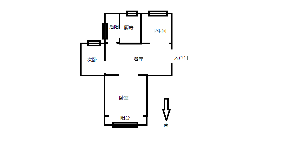 光明东村一期 2室1厅1卫 59.22m&sup2;