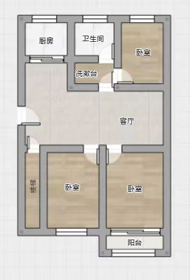 南通东苑小区 2室1厅1卫 71.69m&sup2;