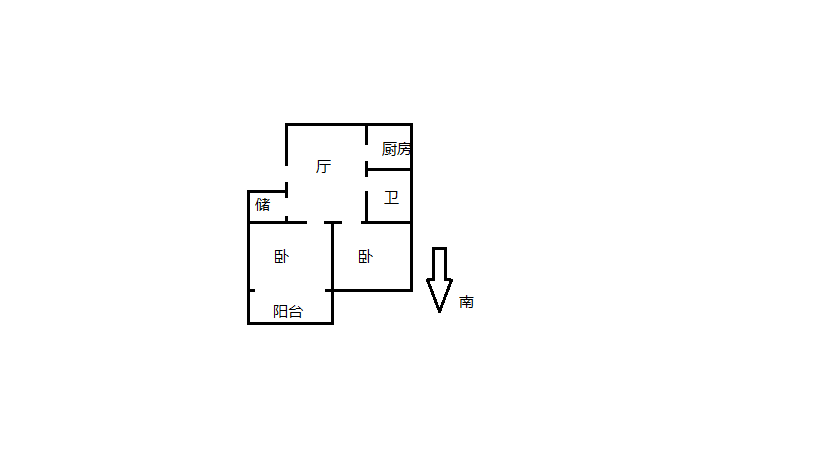 城港新村 2室1厅1卫 75m&sup2;